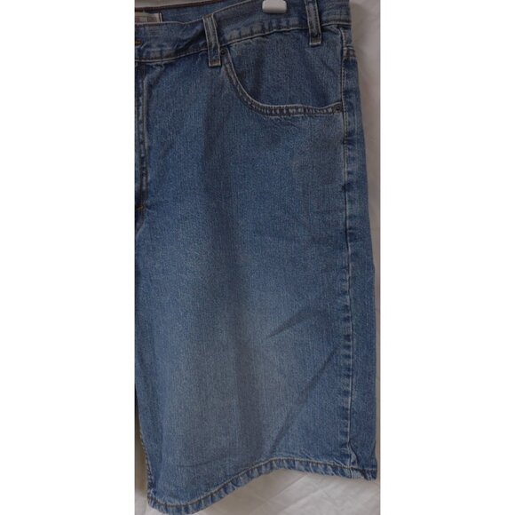 Levi Strauss Signature Mens 42x11 Medium Wash Five Pocket Bermuda denim Shorts - Picture 3 of 9